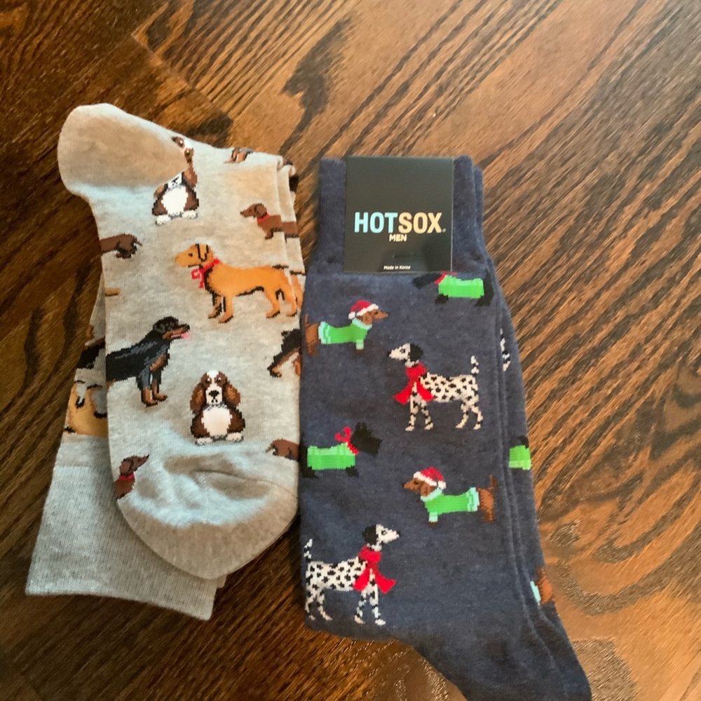Dog print socks